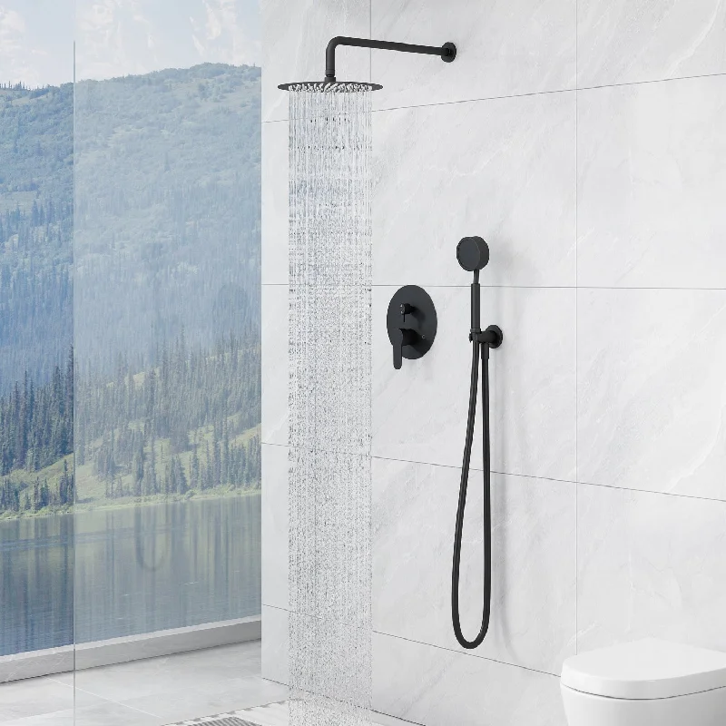 Ceiling Mounted Rain Shower System Handheld Shower and Full Body Spout