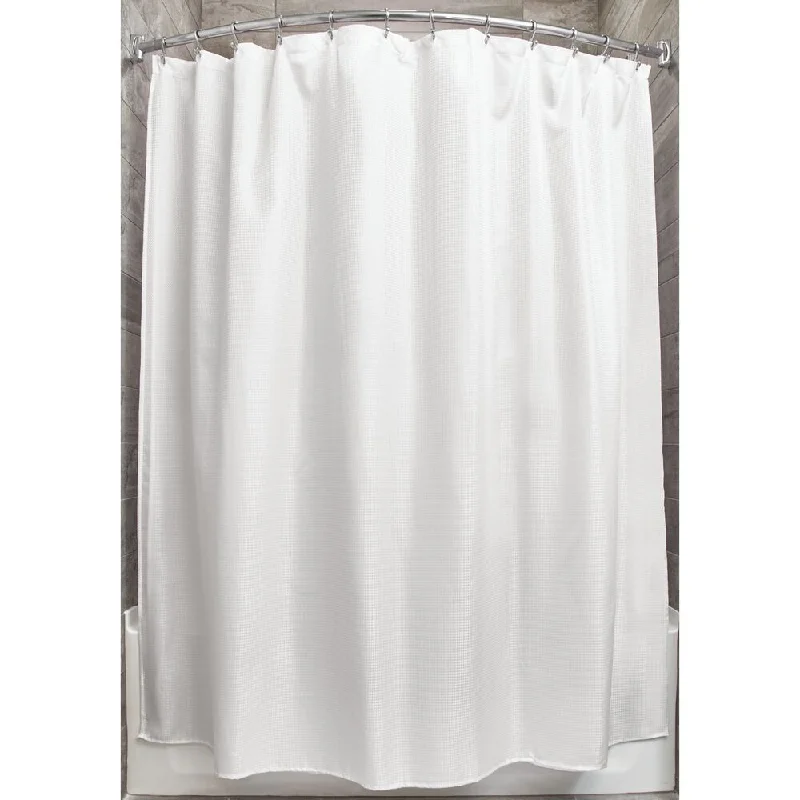 iDesign Carlton Shower Curtain 72" x 72" in White