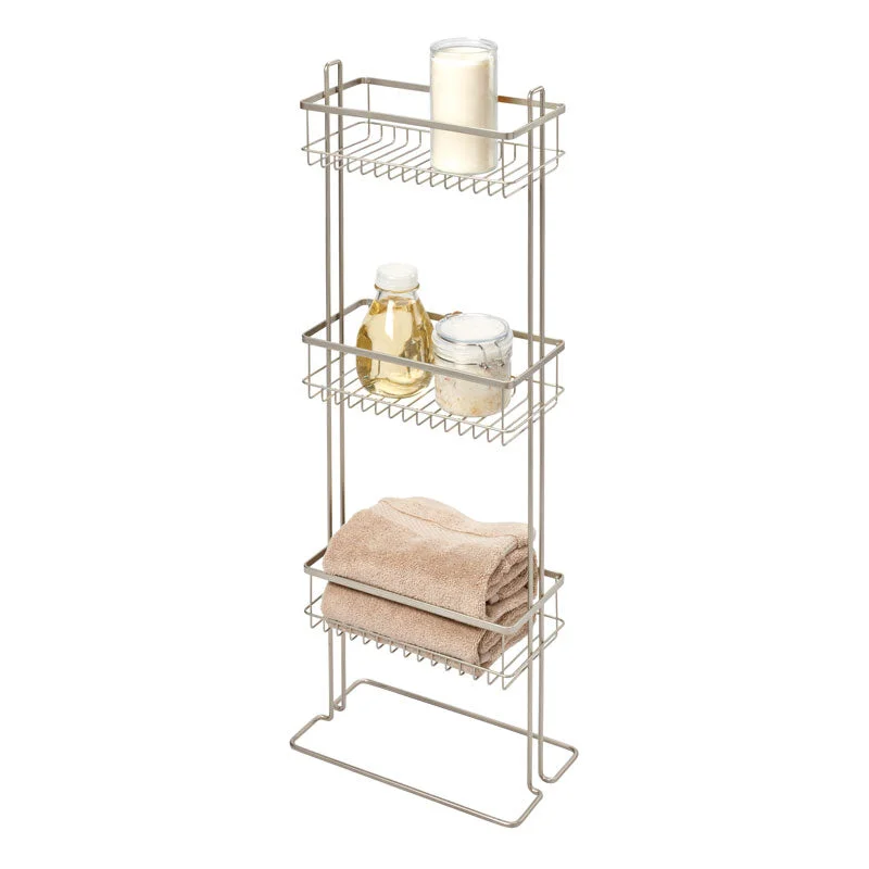 iDesign Everett 3-Tier Shower Shelf in Satin