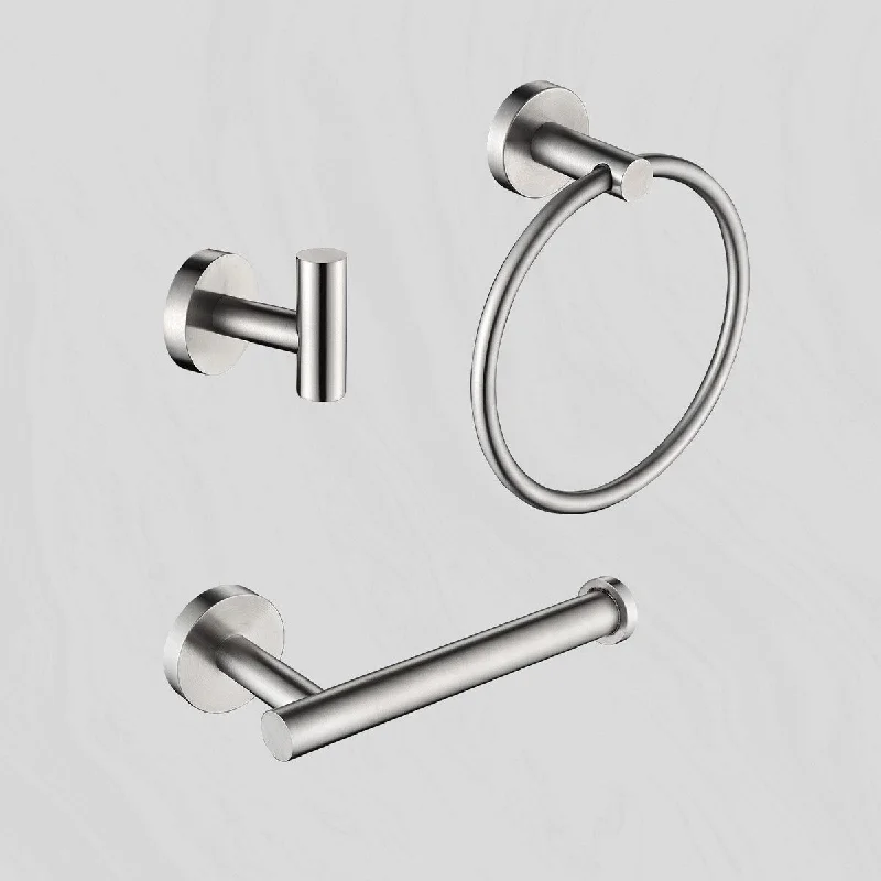 3-Piece Bathroom Hardware Set Bathroom Hardware Accessories Sets SUS304 Stainless Steel Bath Shower Set - N/A