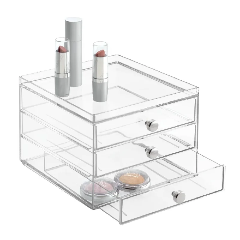 iDesign Drawers - 3 Drawer Slim in Clear