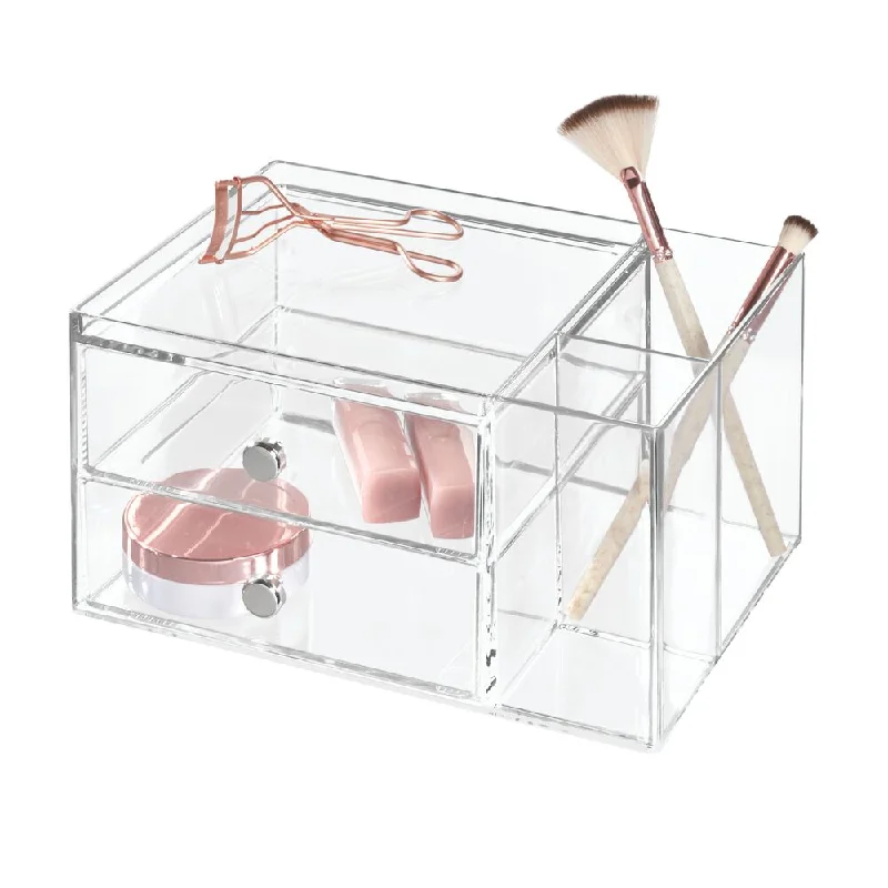 iDesign Drawers with Side Organizer - 2 Drawer in Clear