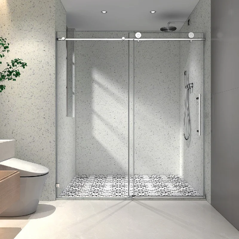 48"/54"/60" x 76" Single Sliding Frameless Shower Door