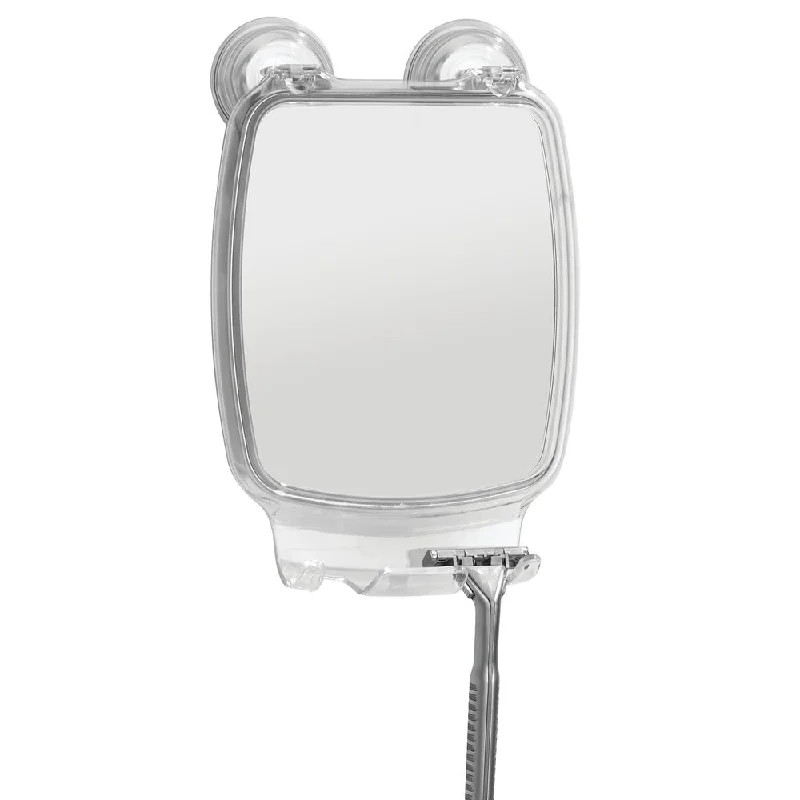 iDesign Bath Storage Power Lock Rect Mirror in Clear