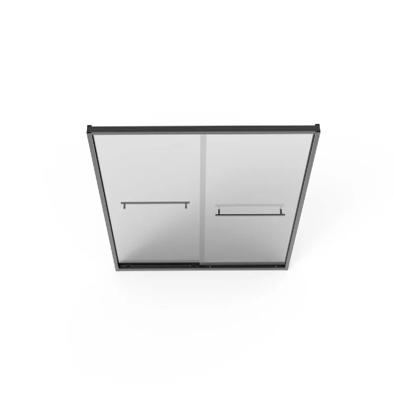 60" x 70" Double Sliding Frame Shower Door in Matt Black Finish - 60" x 70"