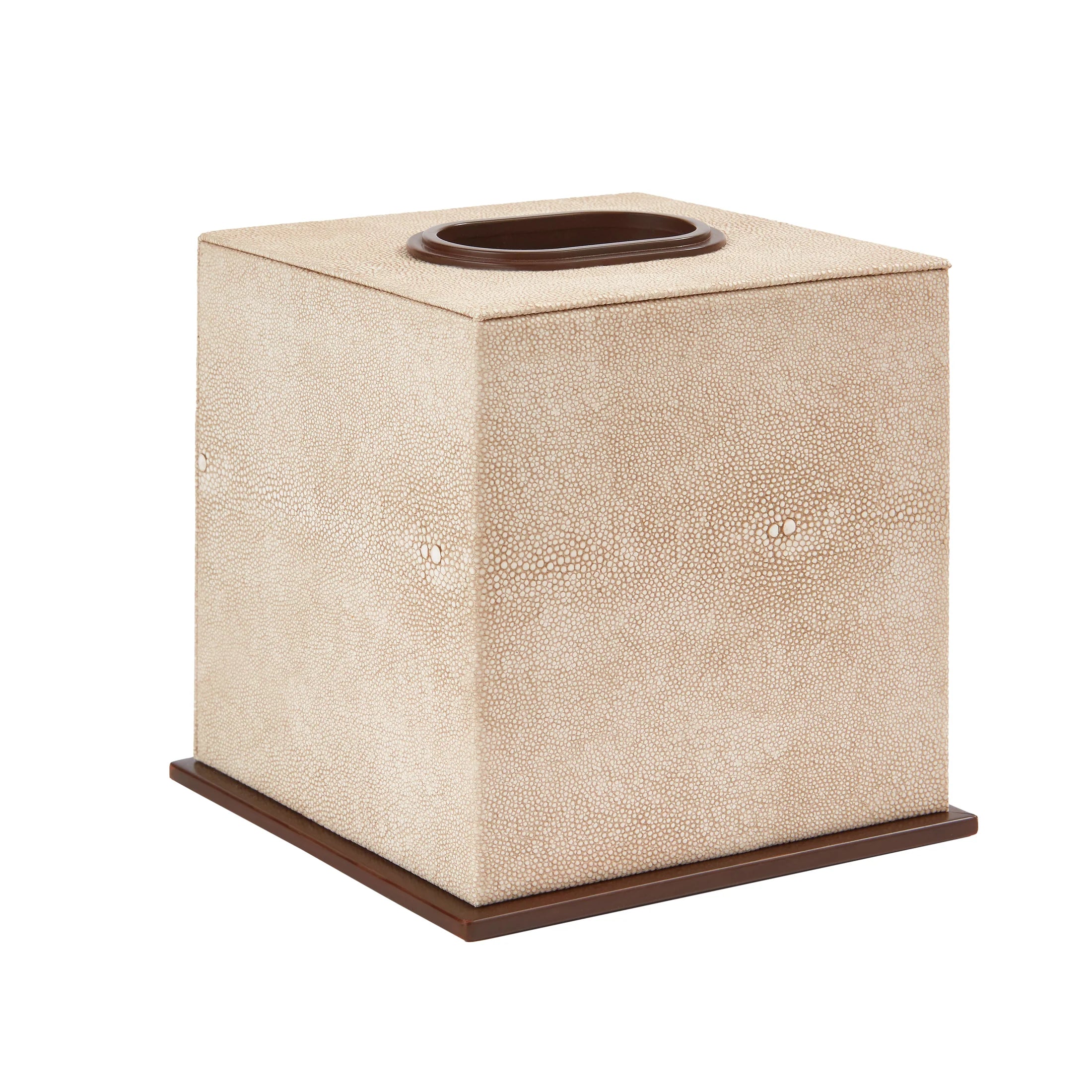 Addison Ross Ecru Faux Shagreen Tissue Box (Cream)