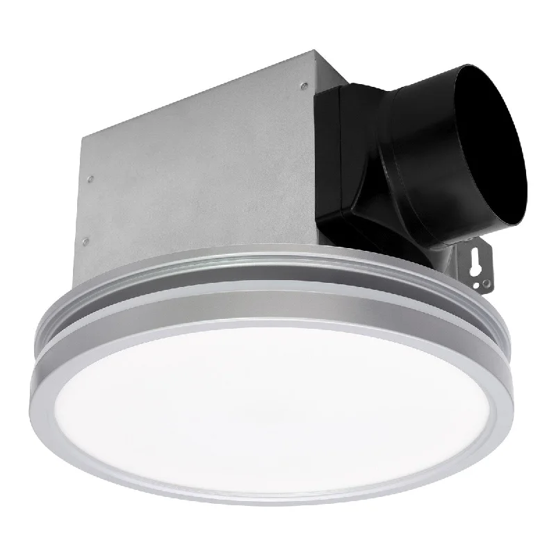 Akicon Bathroom Exhaust Fan with Light, 18W Dimmable 3CCT LED Light with 3.5W Night Light