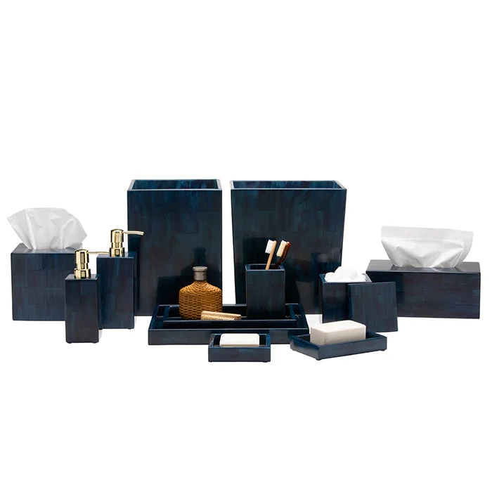 Arles Faux Horn Bathroom Accessories (Navy)