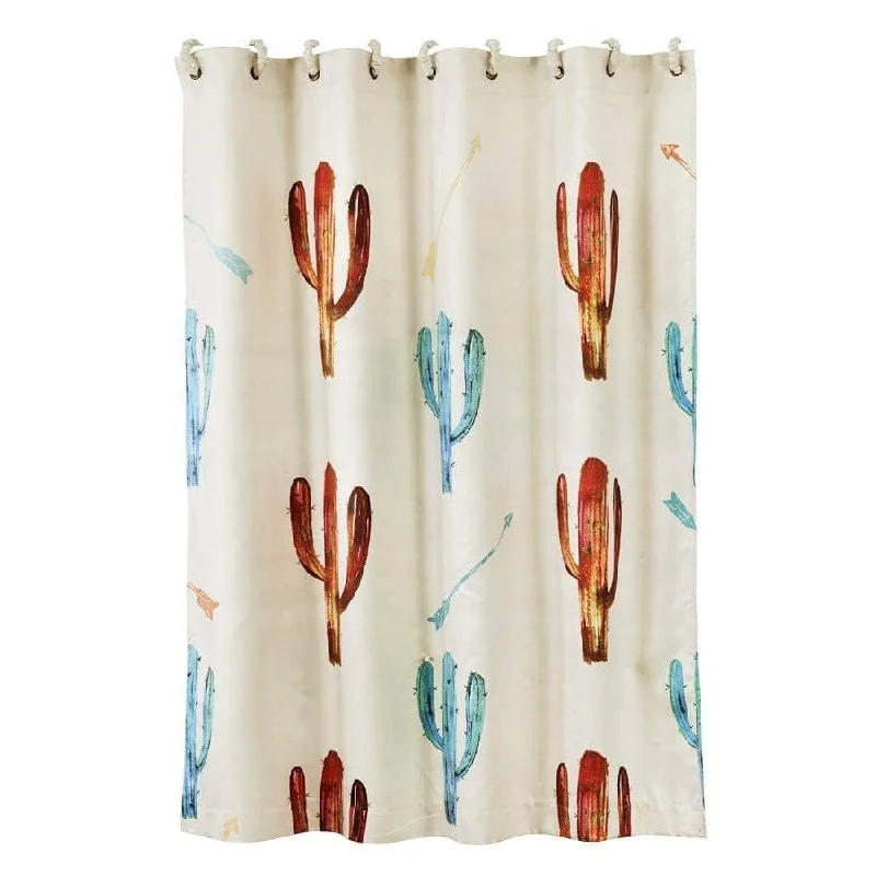 Arrows & Cactus Decor Shower Curtain