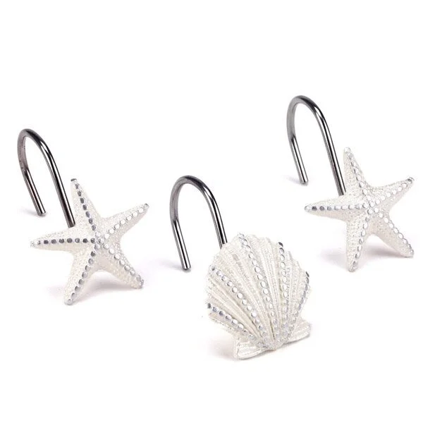 Avanti Sequin Shell Shower Curtain Hooks