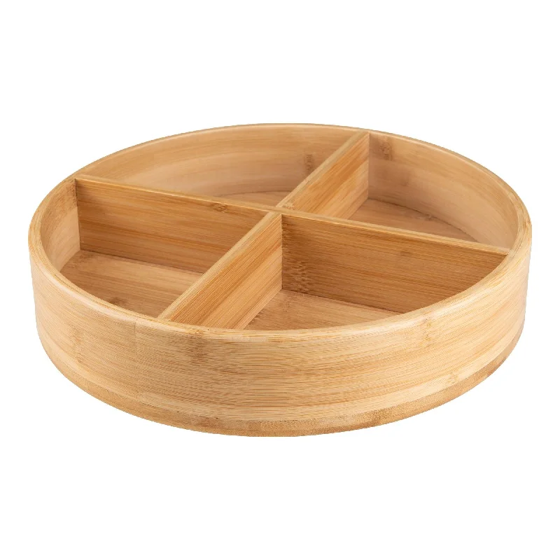 Bamboo Lazy Susan with Divider