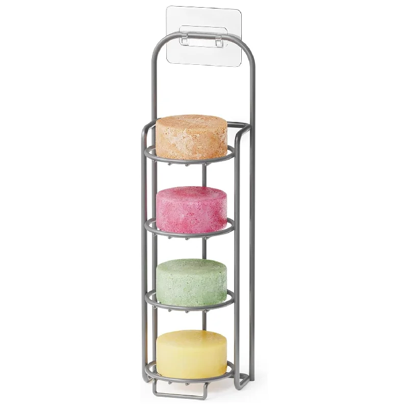 SpaceAid 4 Tier Bar Shampoo Holder for Shower, Gray