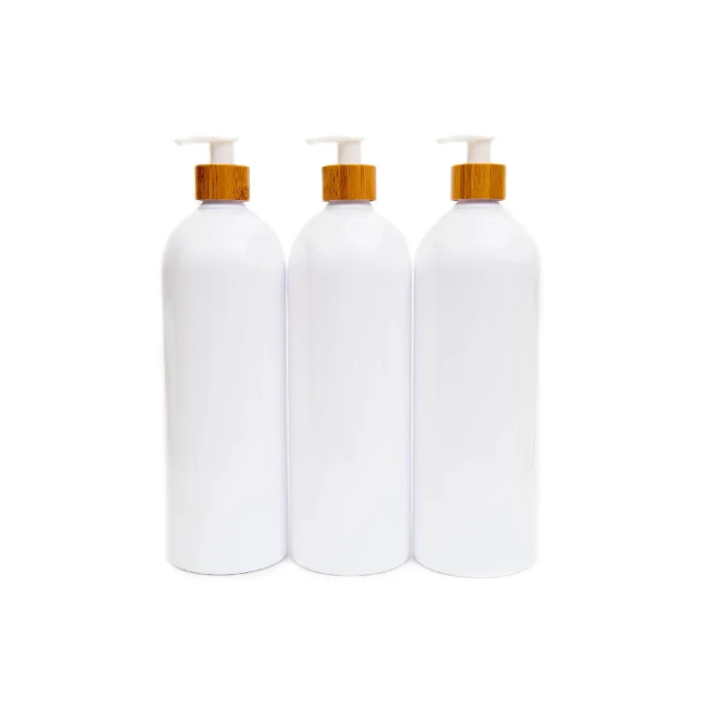 White Bathroom Pump Bottle - 1L