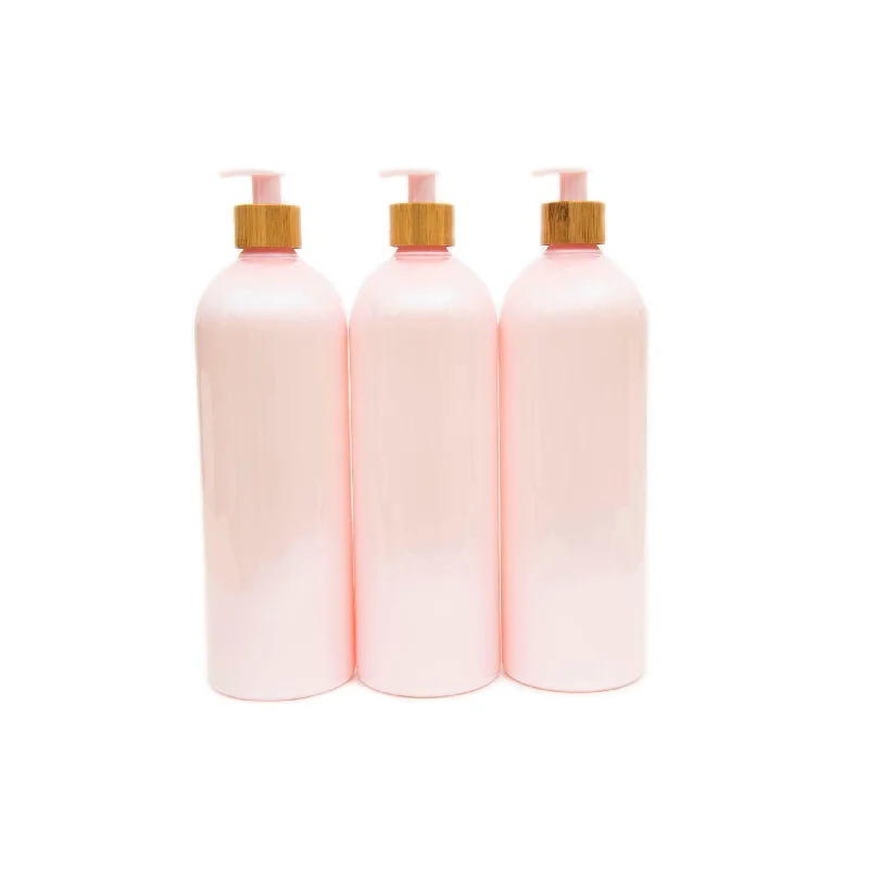 Light Metallic Pink Bathroom Pump Bottle - 1L