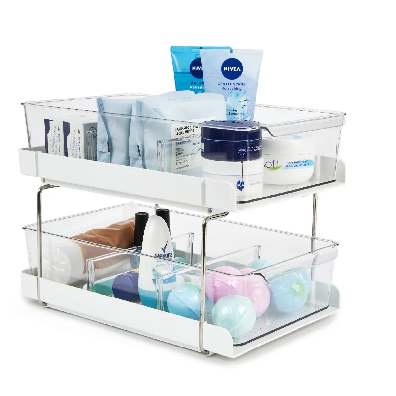 Bathroom Storage Drawers - 2 Tier Organiser