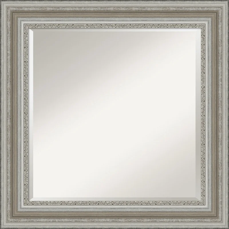 Beveled Bathroom Wall Mirror - Parlor Silver Frame