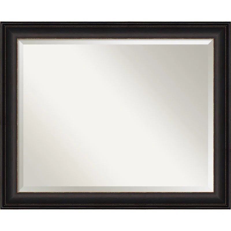 Beveled Bathroom Wall Mirror - Trio Oil Rubbed Bronze Frame - Trio Oil Rubbed Bronze