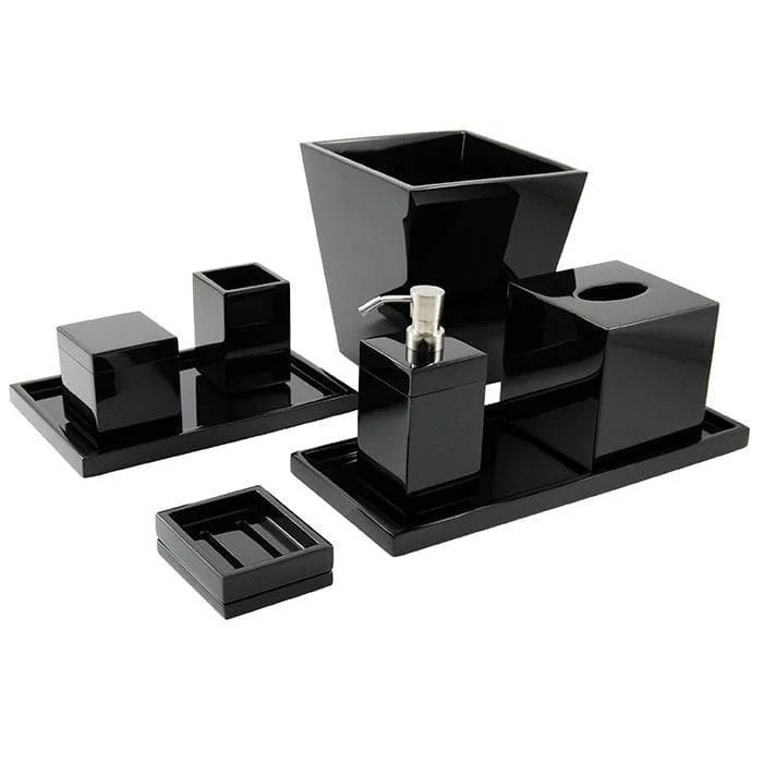 Black Lacquer Bathroom Accessories