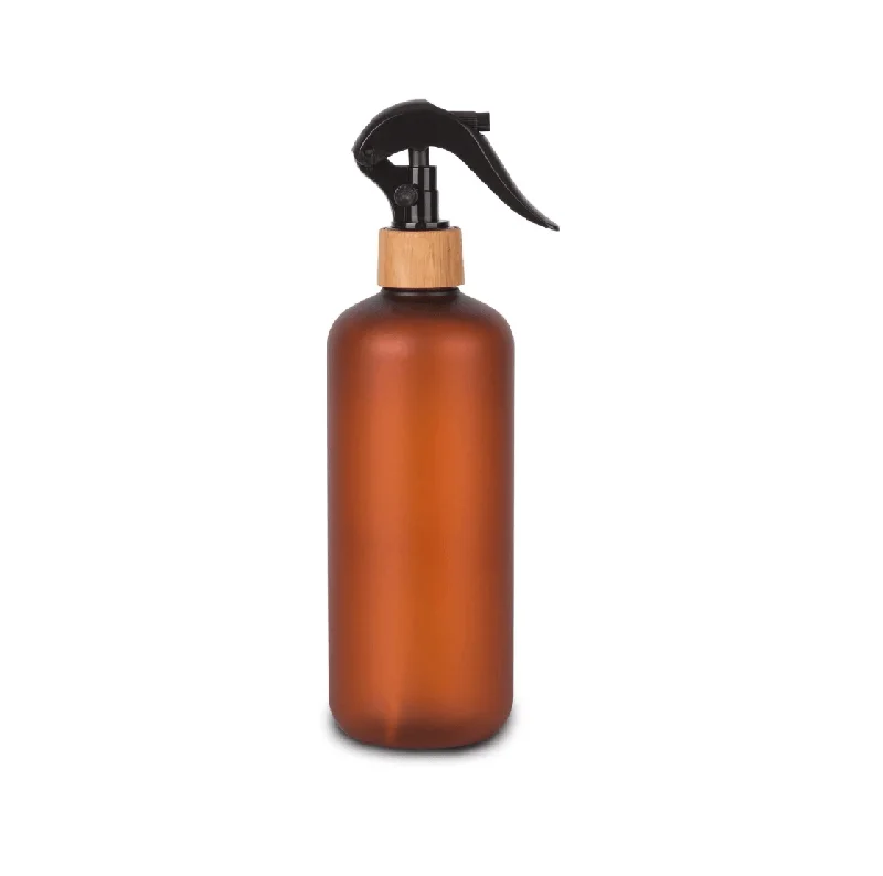 Brown Frost Bottle with Bamboo Spray - 500ml