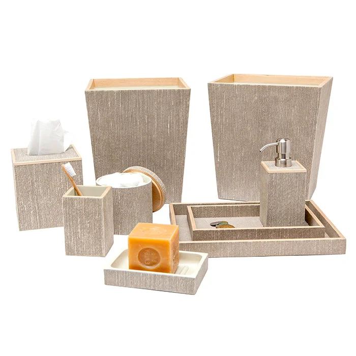 Bruges Faux Silk Bathroom Accessories (Sand)