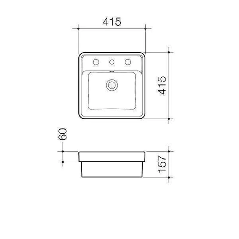 Caroma Carboni II Inset Basin 1TH