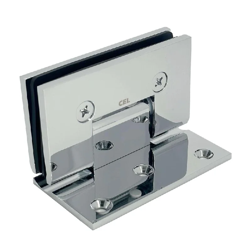 CEL 90 Degree Heavy Duty Wall Mount Offset Back Plate Shower Door Hinge