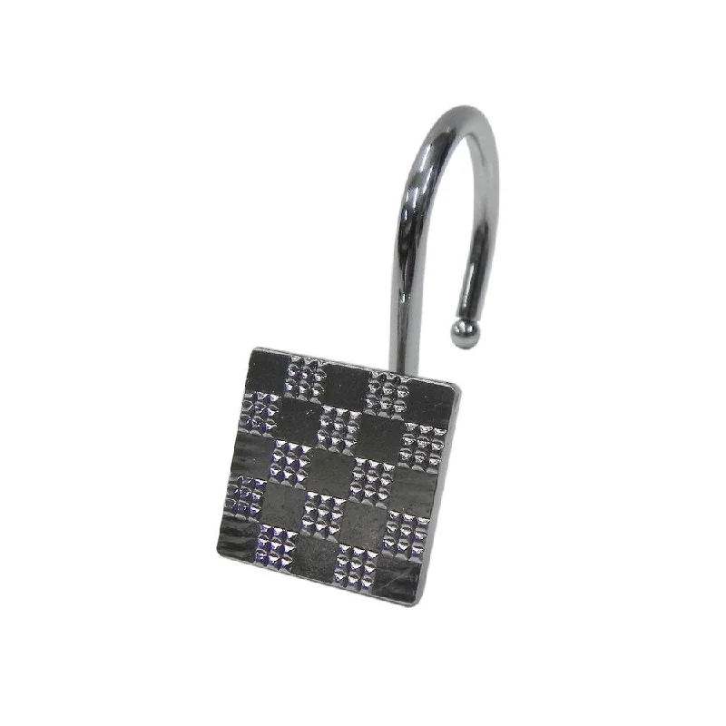 Checker Shower Curtain Hooks - Chrome