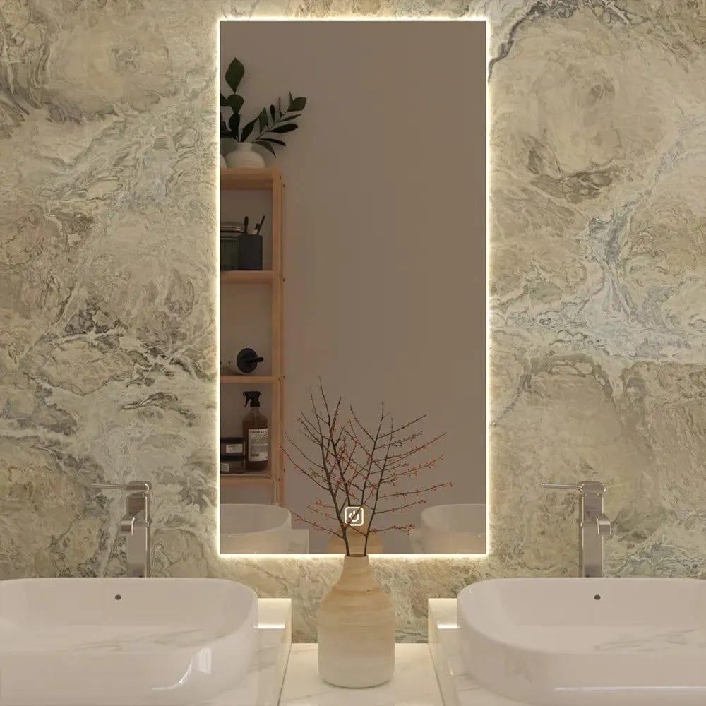 Chic & Minimalist Rectangular LED Bathroom Mirror