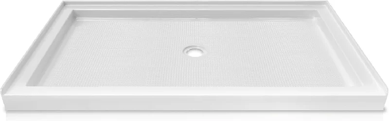 CKB 60 in. L x 36 in. W Center Drain Shower Base, Single Threshold Shower Pan - $240