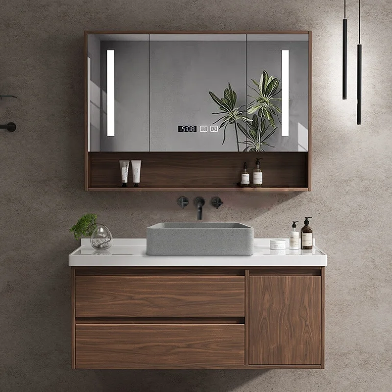 Concrete Vessel Bathroom Sink and Faucet Combo