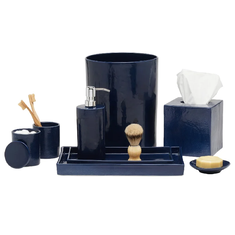 Cordoba Ceramic Bathroom Accessories (Navy)