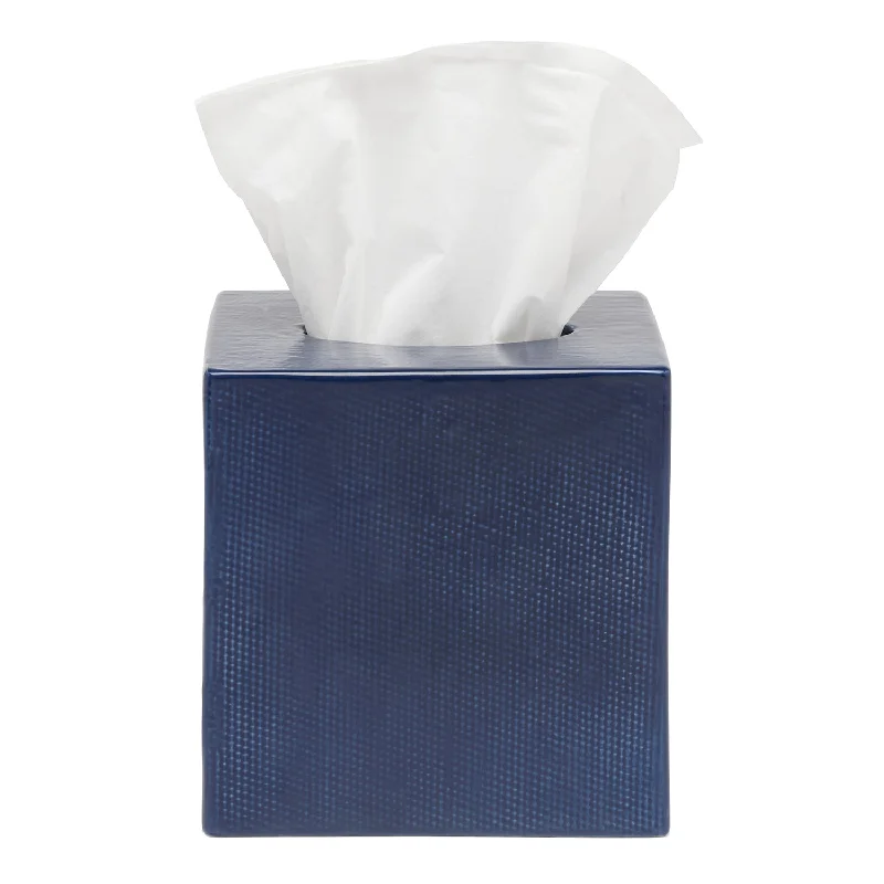 Cordoba Ceramic Tissue Box Cover (Navy)