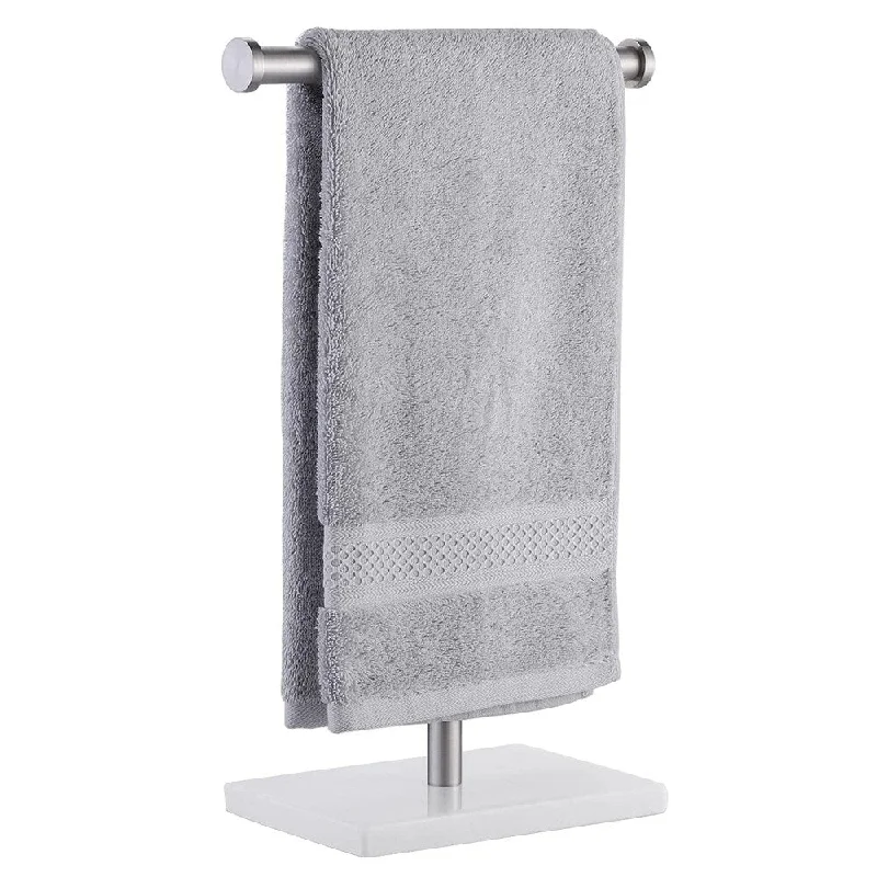 Countertop T-Shape Towel Rack Holer with Heavy Weight Marble Base