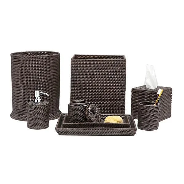 Dalton Coffee Rattan Bathroom Accessories