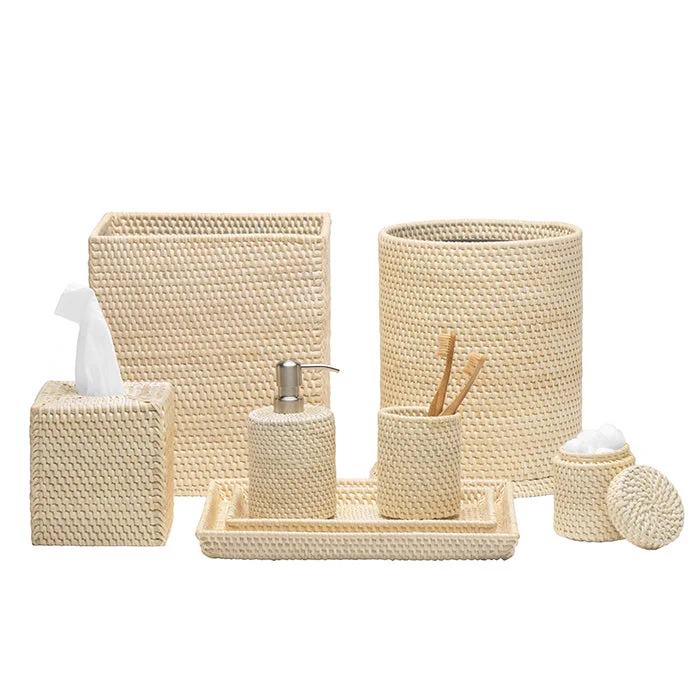 Pigeon & Poodle Dalton Natural Rattan Bathroom Accessories