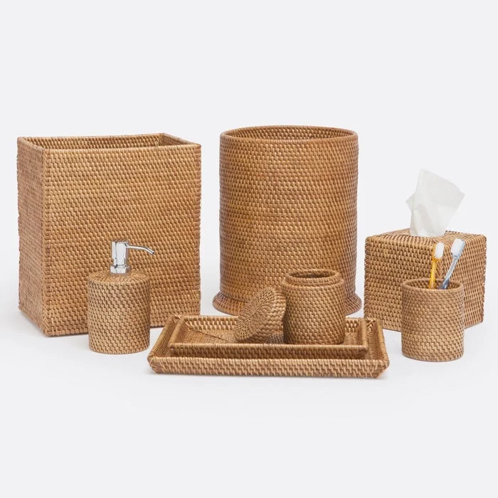 Dalton Brown Rattan Bathroom Accessories