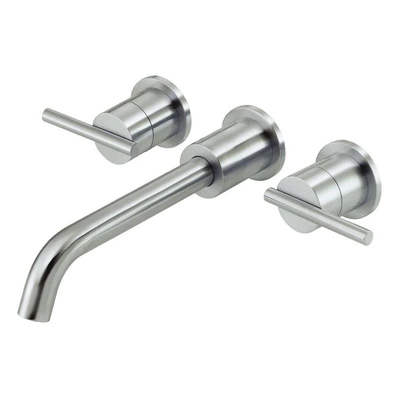 Danze Parma Wall Mount 2-Handle Bathroom Faucet Trim Only in Brushed Nickel 481018