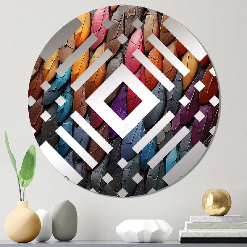 Designart "Colorful zen healing stone Essence II" - Global Spiritual Stone Diamond Decorative Mirror