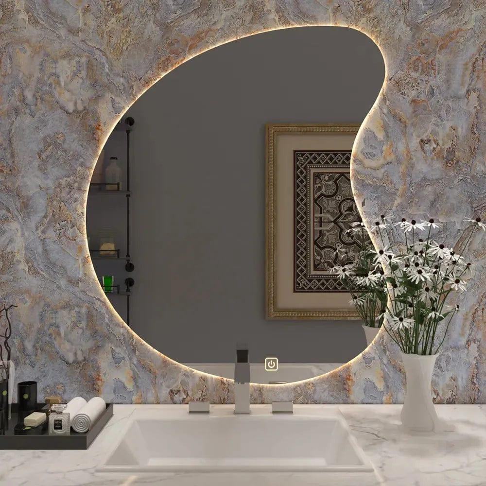 Designer Organic Shaped LED Bathroom Mirror