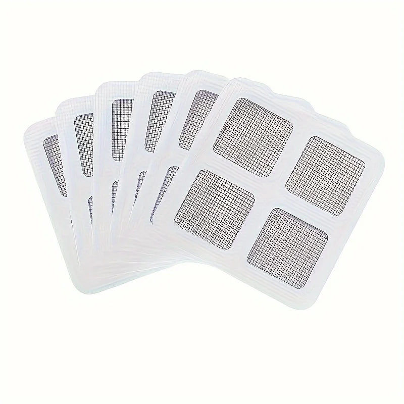 Disposable Shower Drain Hair Catchers 6 Pack Mesh Stickers Bathroom Accessories