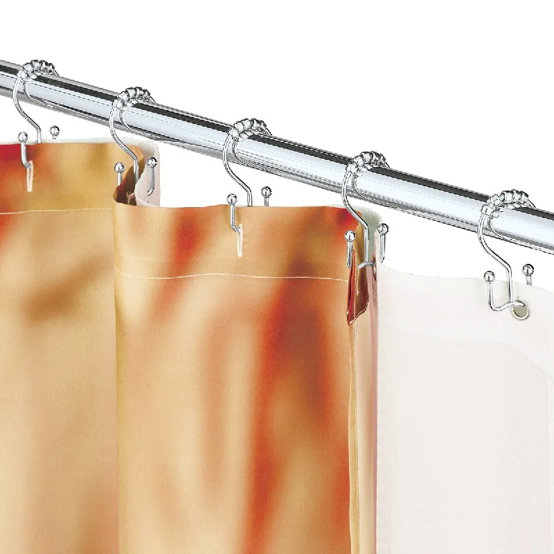 Double Shower Curtain Hooks - Set of 12 - Silver