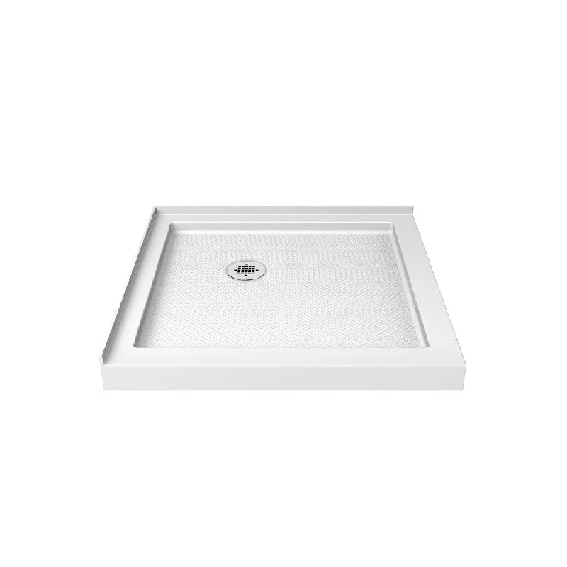 DreamLine SlimLine 42 in. D x 42 in. W x 2 3/4 in. H Double Threshold Shower Base - 42" x 42"