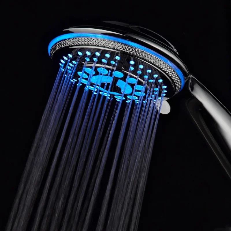 DreamSpa All-Chrome Water Temperature Color-Changing 5-setting LED Hand Shower