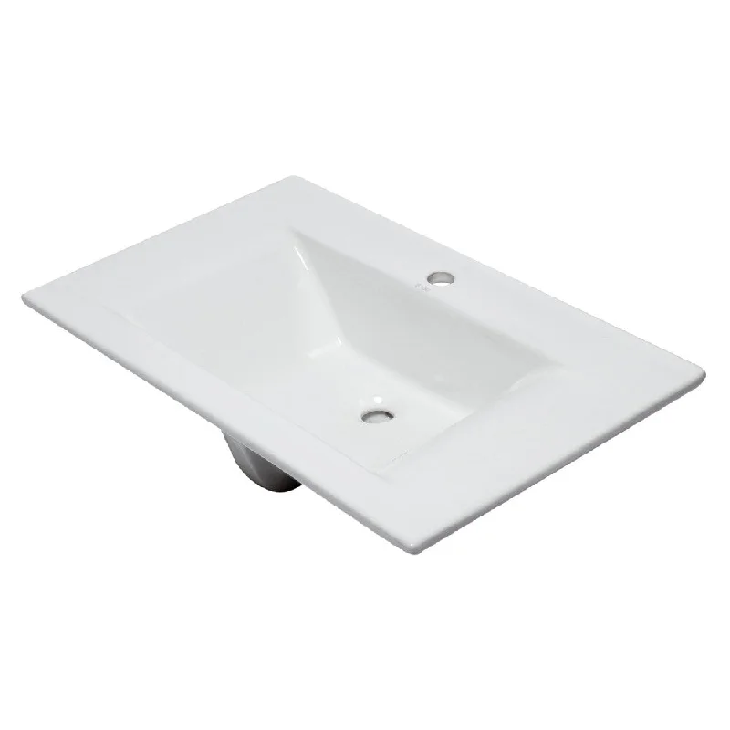 EAGO BB127 White Ceramic 32"x19" Rectangular Drop In Sink