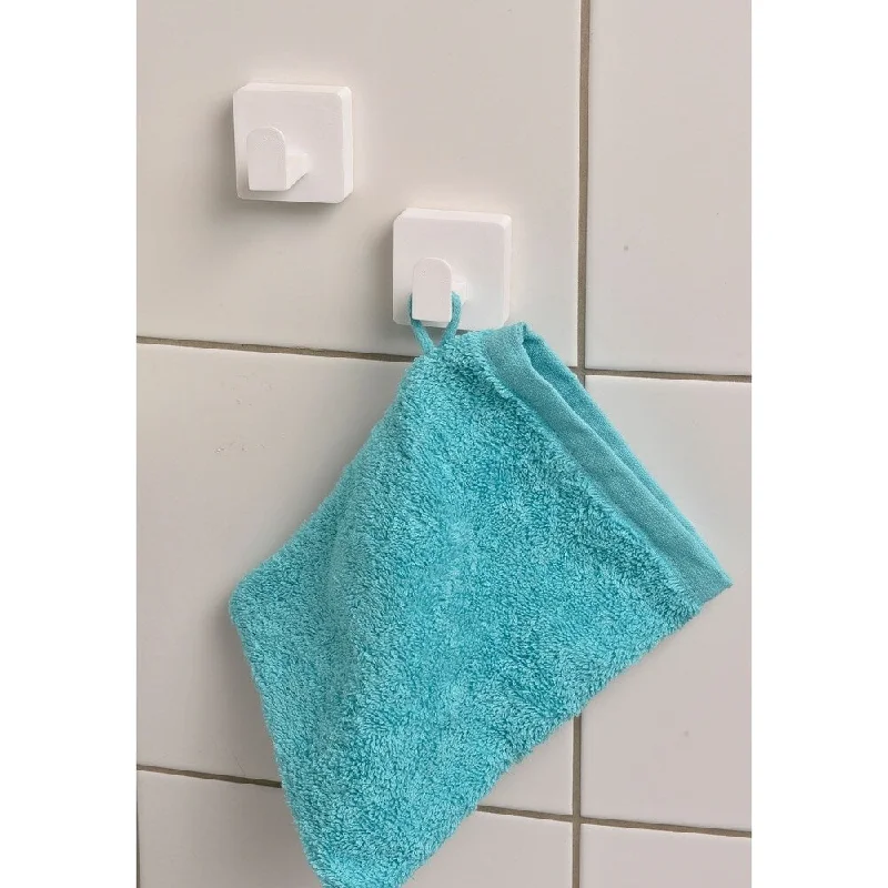 Evideco Bath Shower Hook Sali Adhesive or Wall Mount Set of 2