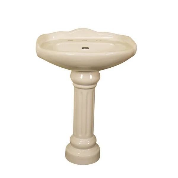 Fine Fixtures Ceramic 22-inch Biscuit Pedestal Sink