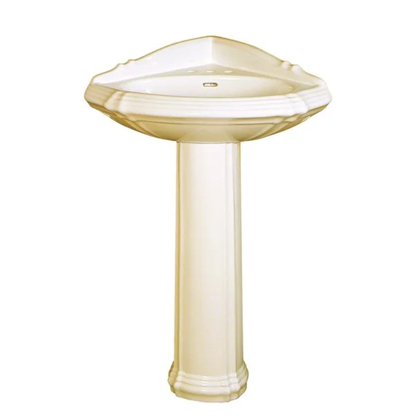 Fine Fixtures Ceramic 22-inch Biscuit Pedestal Sink - 9' x 12'