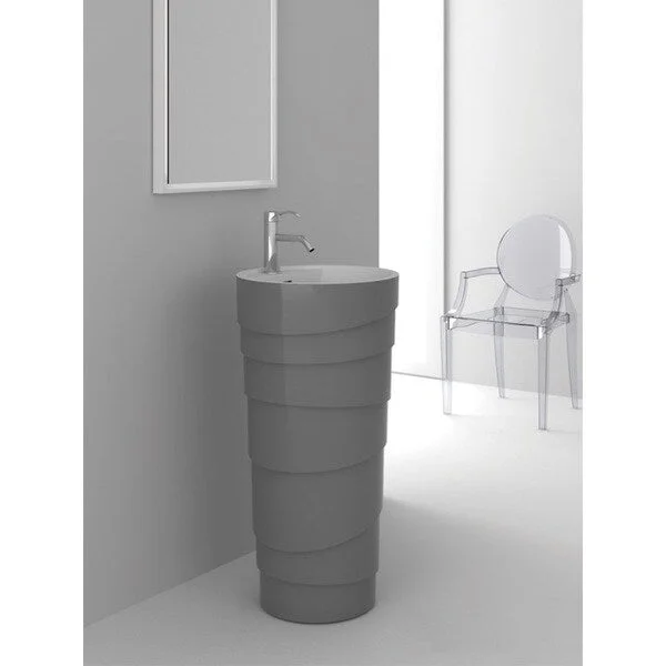 Fine Fixtures Rockview Grey Pedestal Sink