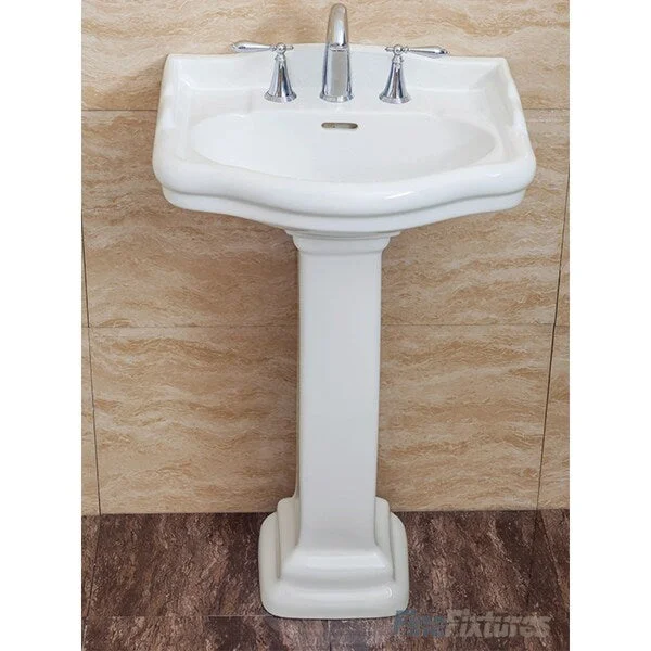 Fine Fixtures Roosevelt White Ceramic Pedestal Sink