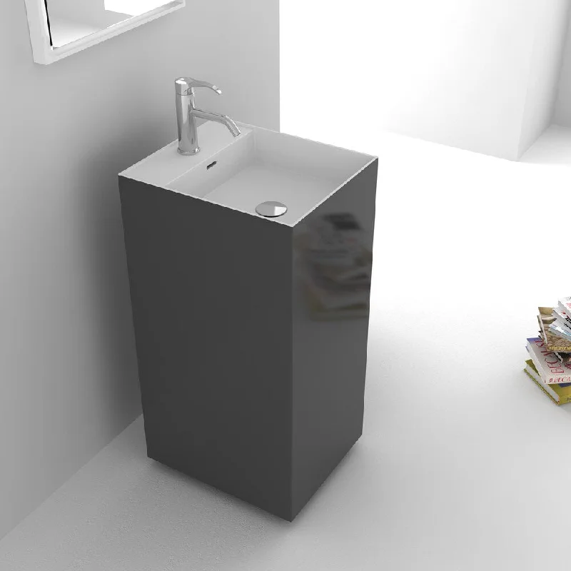 Fine Fixtures Springhill Grey Pedestal Sink